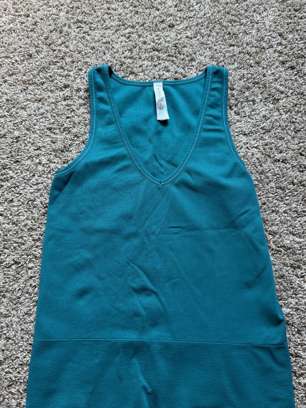 Athleta Teal V-Neck Tank Top